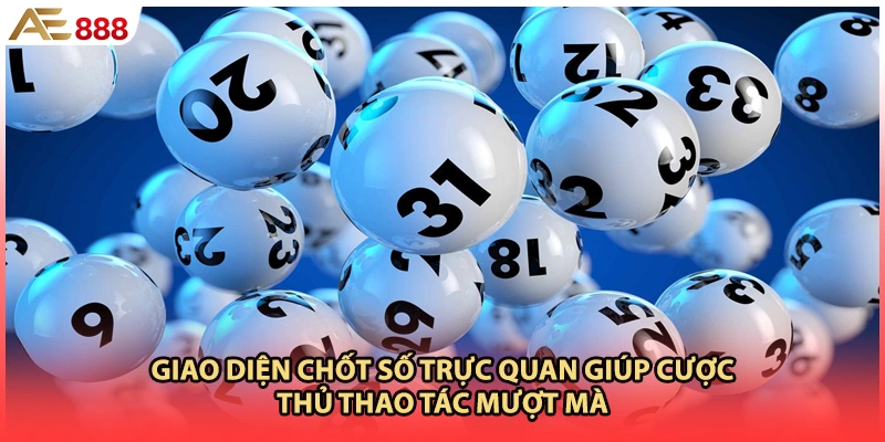 Giao diện chốt số trực quan giúp cược thủ thao tác mượt mà